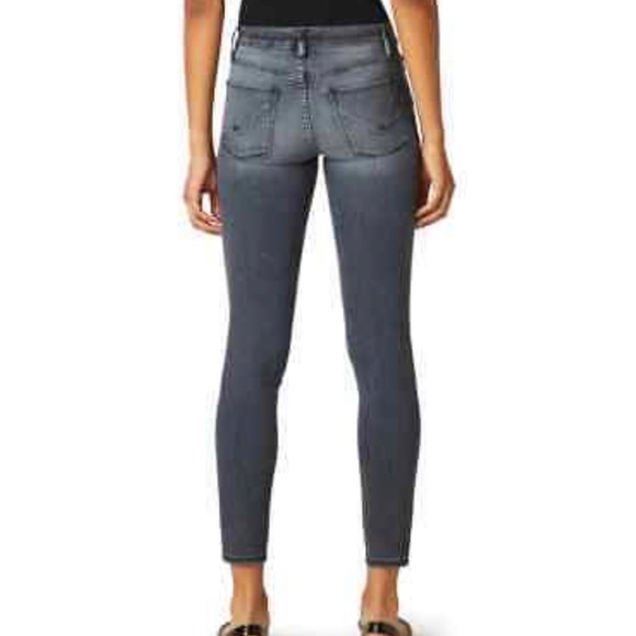 HUDSON Grey Black Nico Mid-Rise Super Skinny Ankle Stretch Jeans - Picture 3 of 12